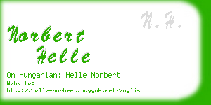 norbert helle business card